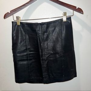 Free people fo leather mini skirt